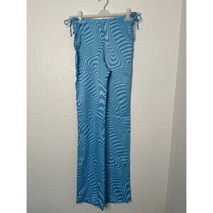 Zara Flare Leg High Waisted Side Tie Retro Pants Festival Streetwear Size XS